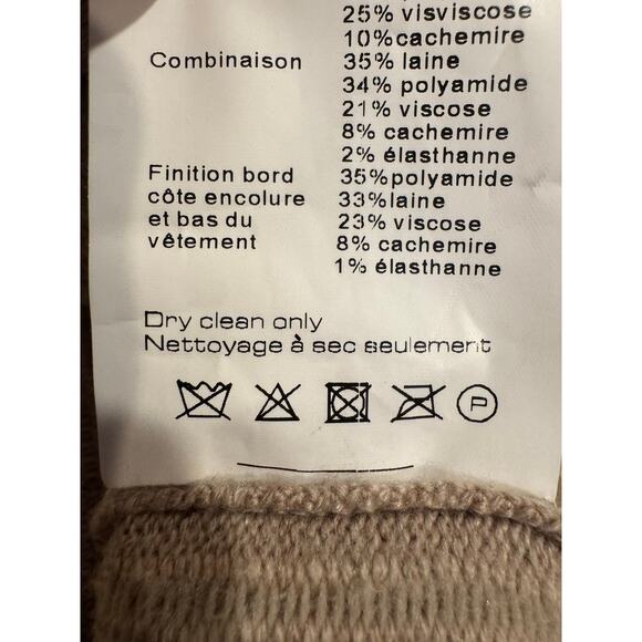 Alexander Wang Oversized V-Neck Oatmeal Beige Smocked Waist Cardigan Small - Picture 11 of 11